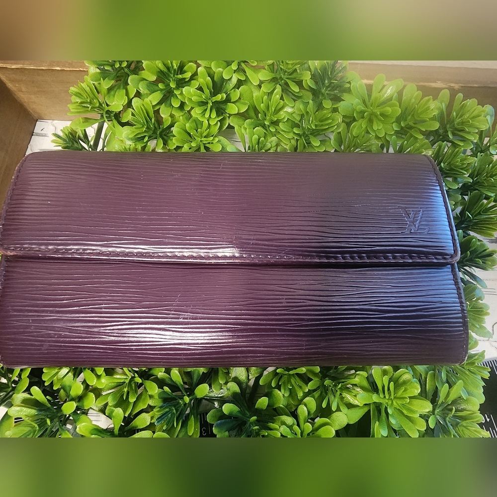 Louis Vuitton Purple Epi Long Wallet
